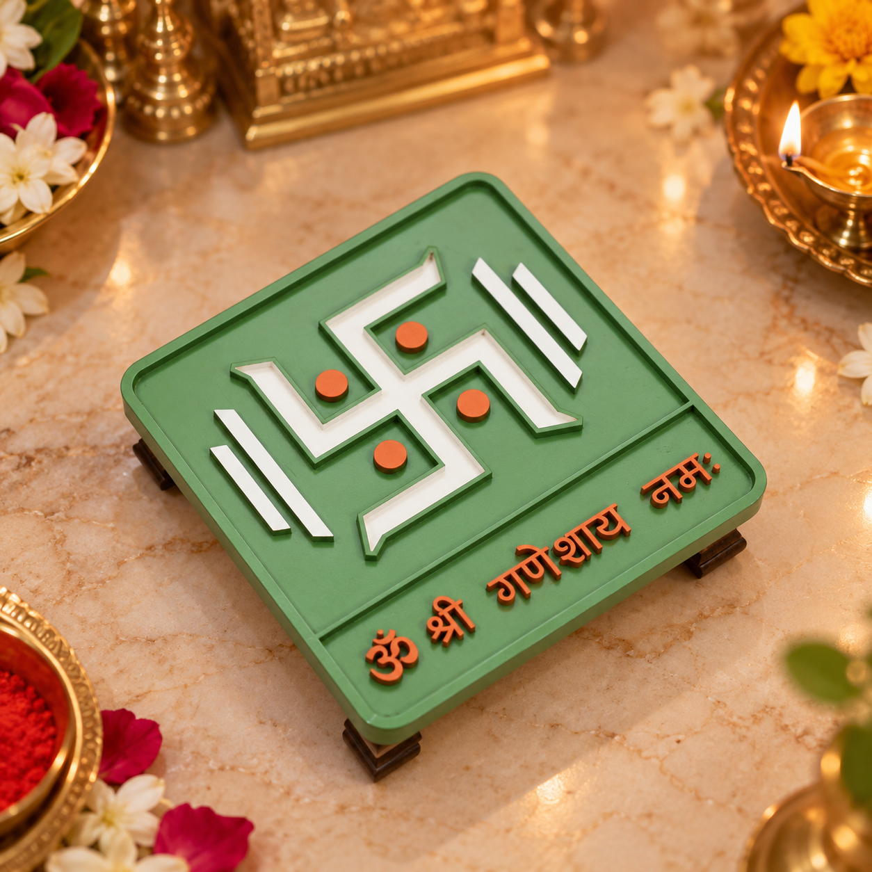 wooden ganesh Chowki